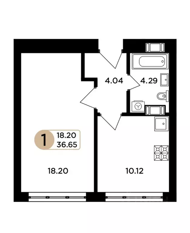 1-к кв. Самарская область, Самара 18-й километр Московского шоссе ... - Фото 1