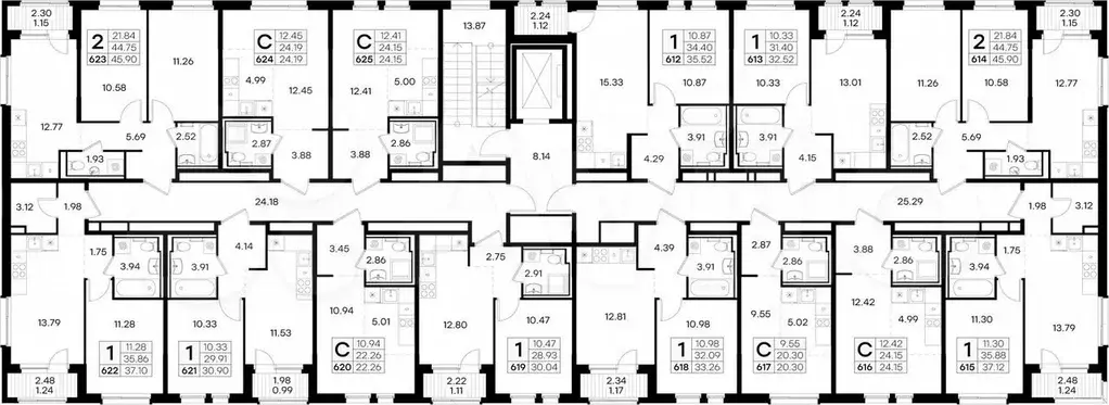 1-к. квартира, 35,5 м, 2/9 эт. - Фото 1