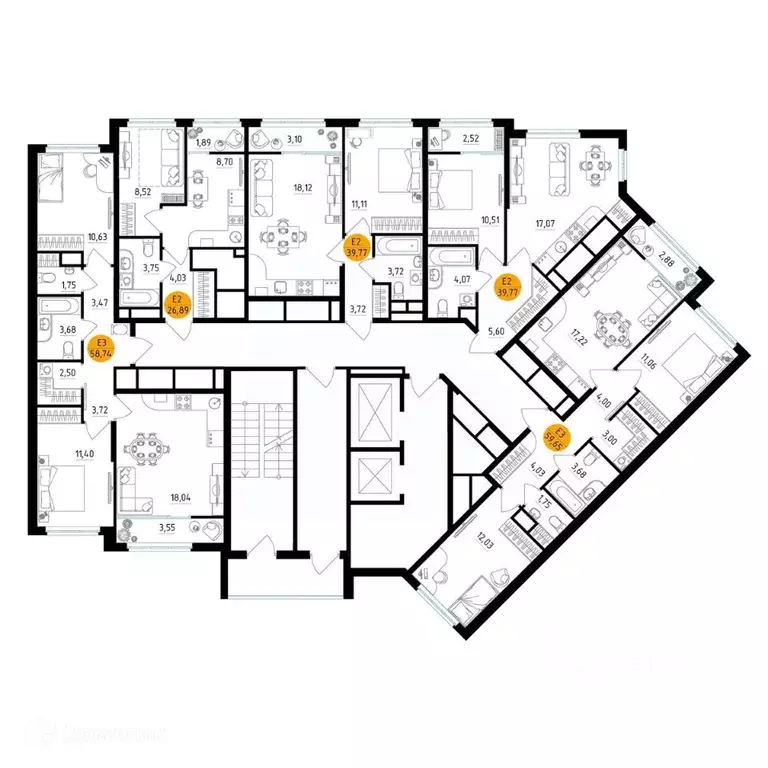 2-к кв. Рязанская область, Рязань ул. Земнухова, 2 (59.65 м) - Фото 1