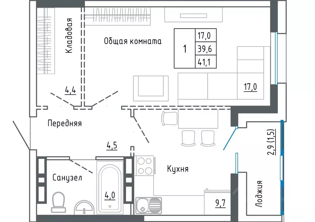 1-к кв. Приморский край, Уссурийск ул. Александра Францева, 42 (42.8 ... - Фото 0