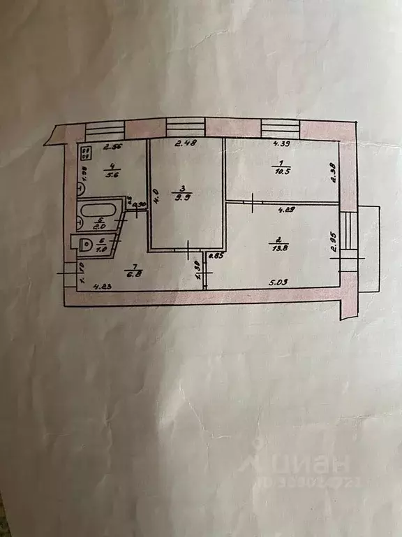 3-к кв. Башкортостан, Белебей Интернациональная ул., 122 (50.0 м) - Фото 0