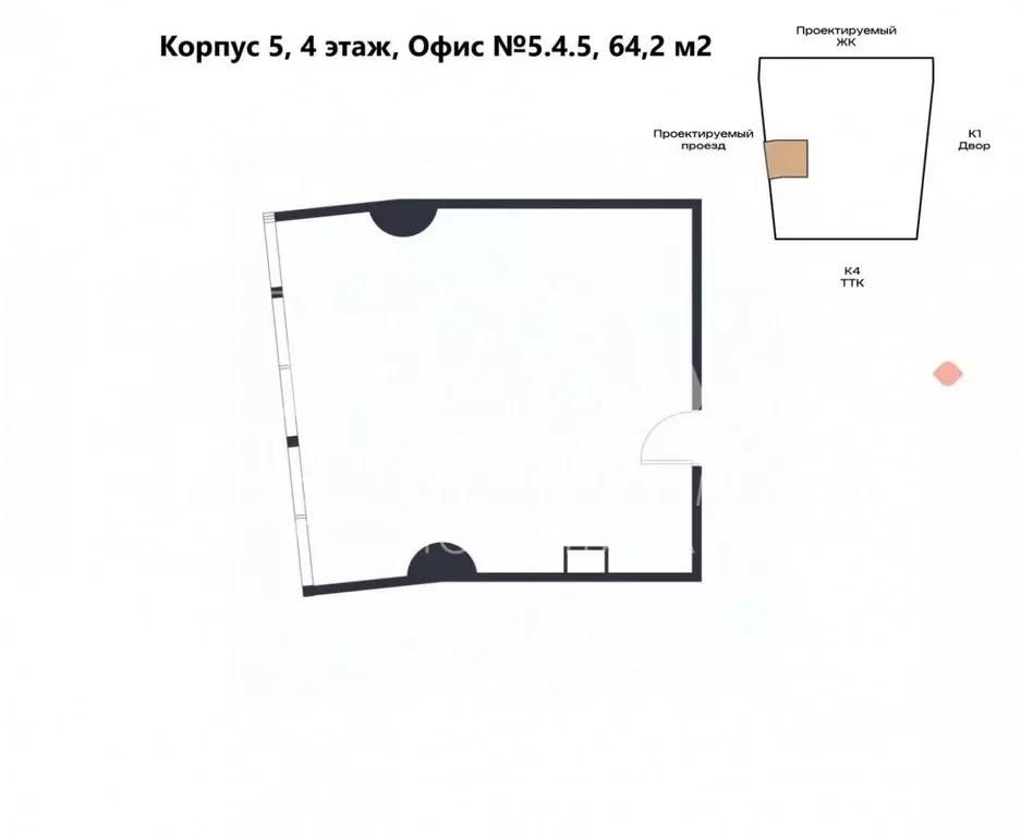 Офис в Москва Рижская пл., 3 (64 м) - Фото 2