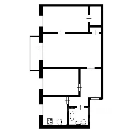 3-к кв. Кемеровская область, Кемерово просп. Ленина, 70 (55.8 м) - Фото 1