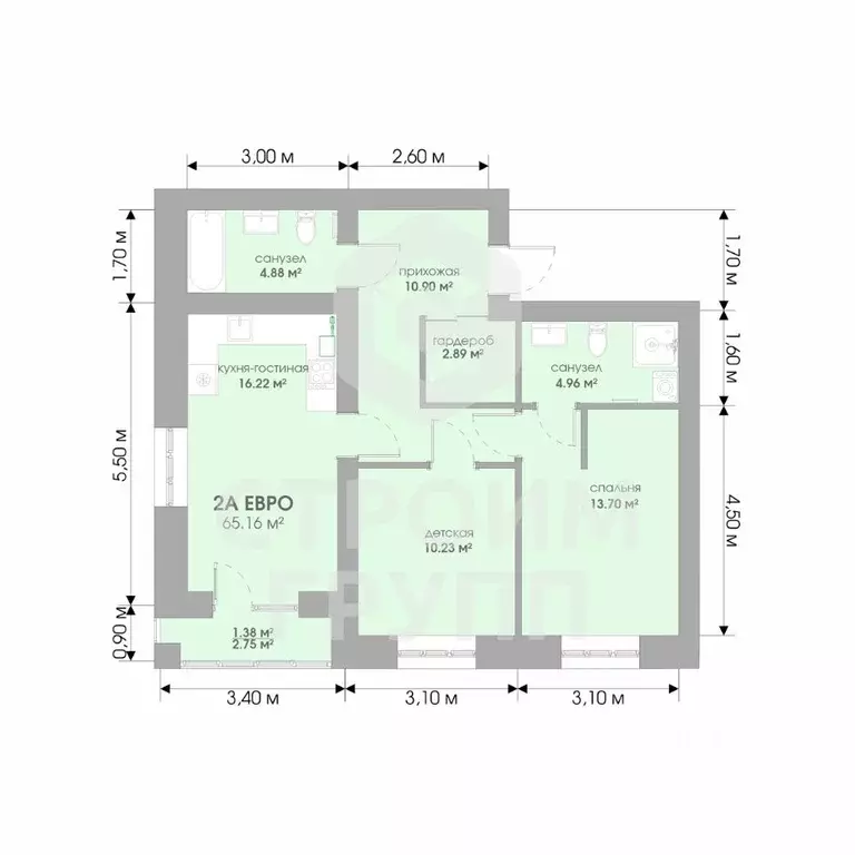 2-к кв. Владимирская область, Суздаль  (65.16 м) - Фото 2