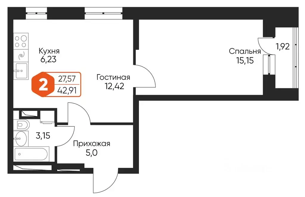2-к кв. Тверская область, Конаковский муниципальный округ, Редкино пгт ... - Фото 0