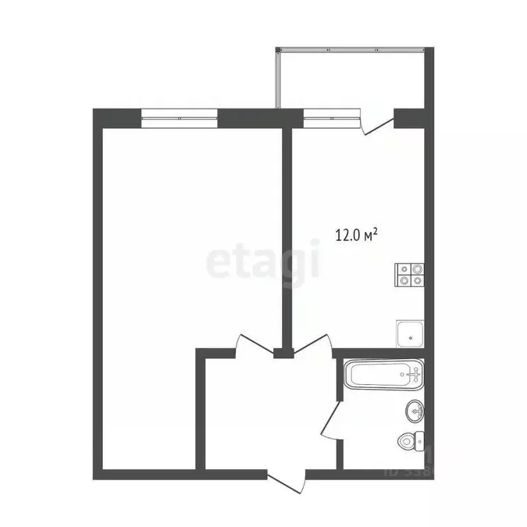1-к кв. Ростовская область, Ростов-на-Дону просп. Сиверса, 30 (42.0 м) - Фото 1