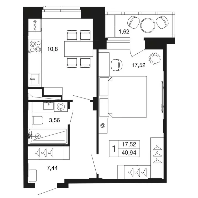 1-комнатная квартира: Апрелевка, жилой комплекс Времена Года, к12 ... - Фото 1