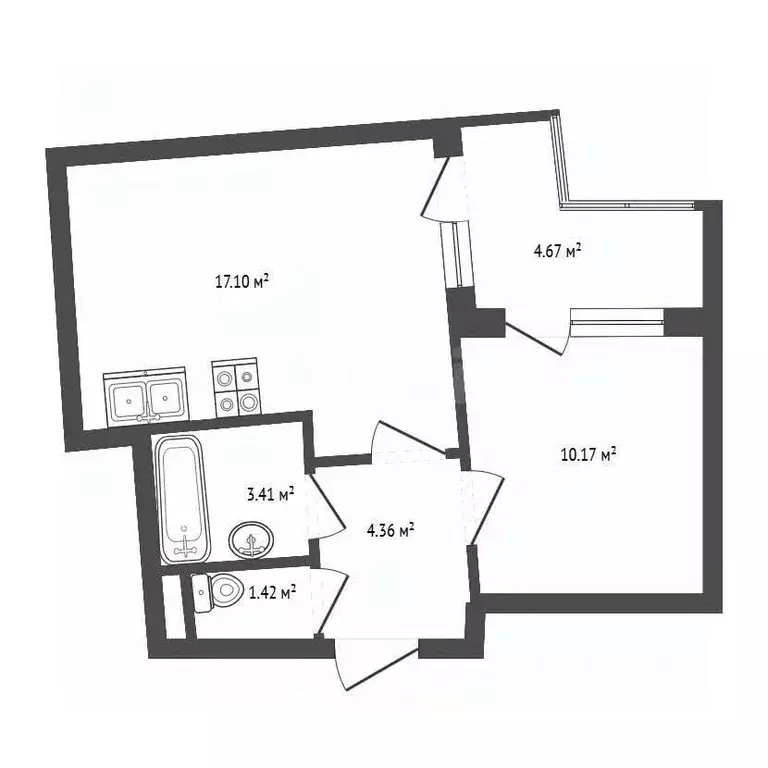 1-к кв. Санкт-Петербург Пулковское ш., 109к3 (35.8 м) - Фото 2