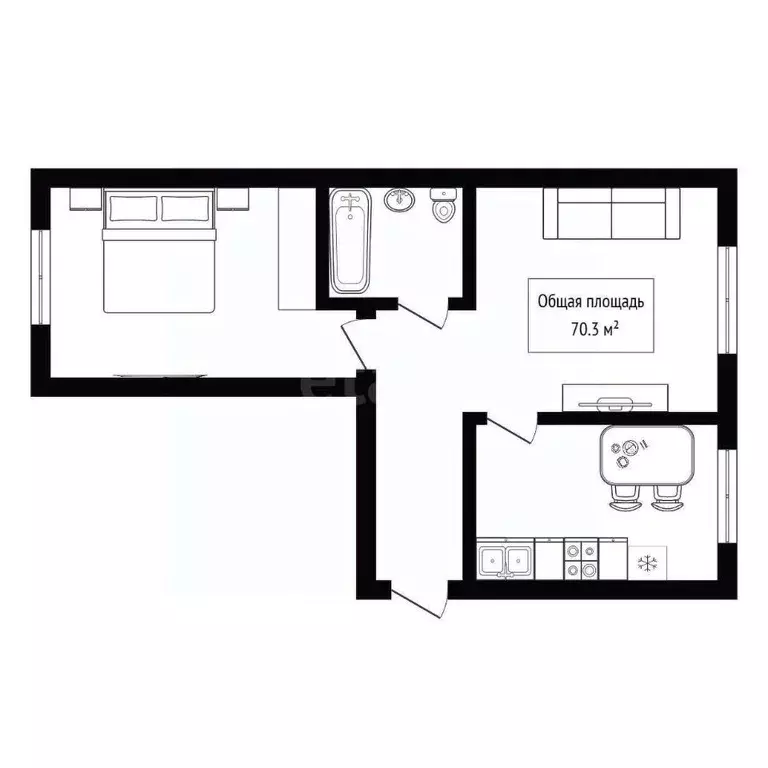 2-к кв. Алтай, Горно-Алтайск Коммунистический просп. (70.3 м) - Фото 2