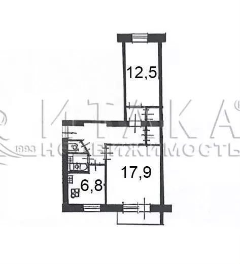 2-к. квартира, 51,1 м, 5/5 эт. - Фото 0