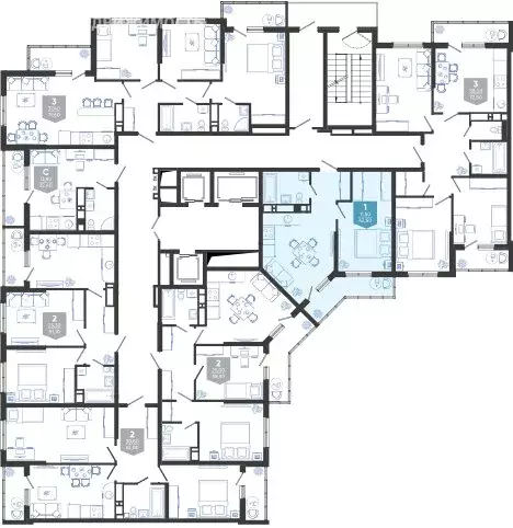 1-комнатная квартира: Новороссийск, улица Куникова, 55к1 (42.5 м) - Фото 2