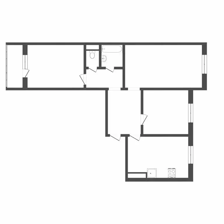 3-комнатная квартира: Тюмень, улица Монтажников, 13к1 (64.8 м) - Фото 1
