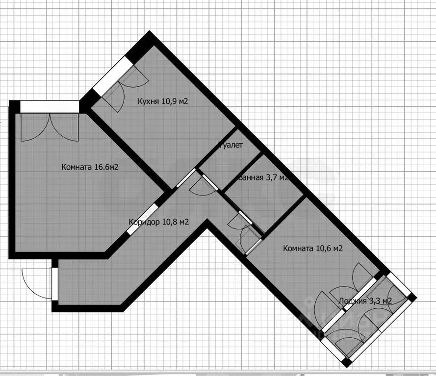 2-к кв. Краснодарский край, Анапа ул. Крылова, 13к3 (53.3 м) - Фото 1