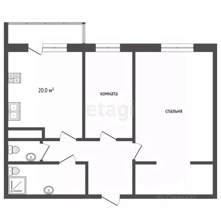 2-к кв. Московская область, Люберцы ул. Калараш, 13 (77.0 м) - Фото 2