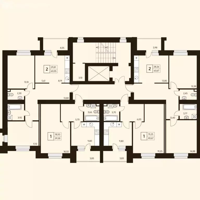 2-комнатная квартира: Уфа, улица Ахметова, 296/2 (63.3 м) - Фото 2