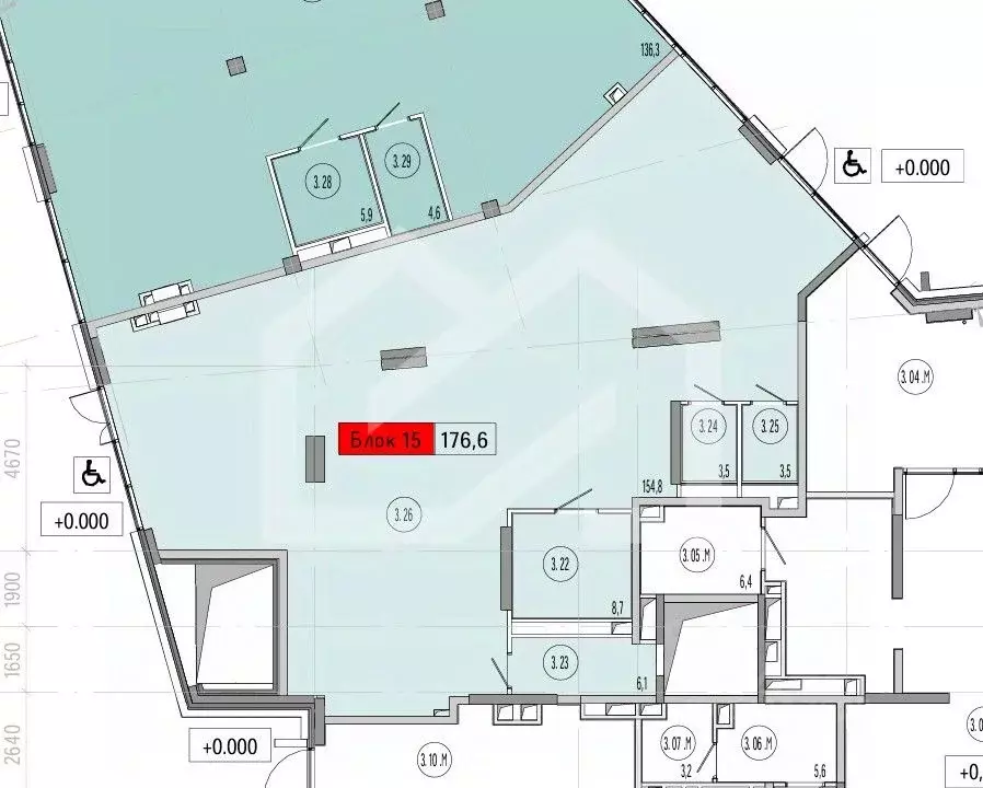 Торговая площадь в Москва Союз жилой комплекс, к3 (177 м) - Фото 2