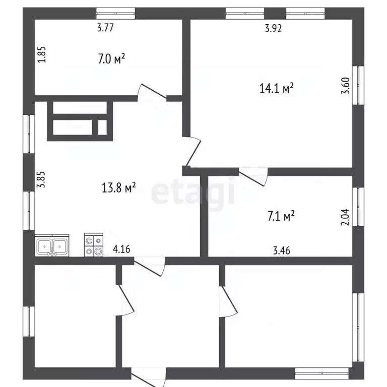 Дом в Камчатский край, Елизово ул. Деркачева (42 м) - Фото 2