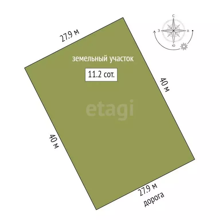 Участок в деревня Карайганово, Озёрная улица (53.5971 м) - Фото 1