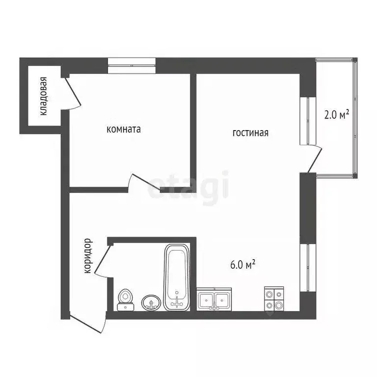 1-к кв. Московская область, Клин городской округ, Решетниково пгт ... - Фото 2