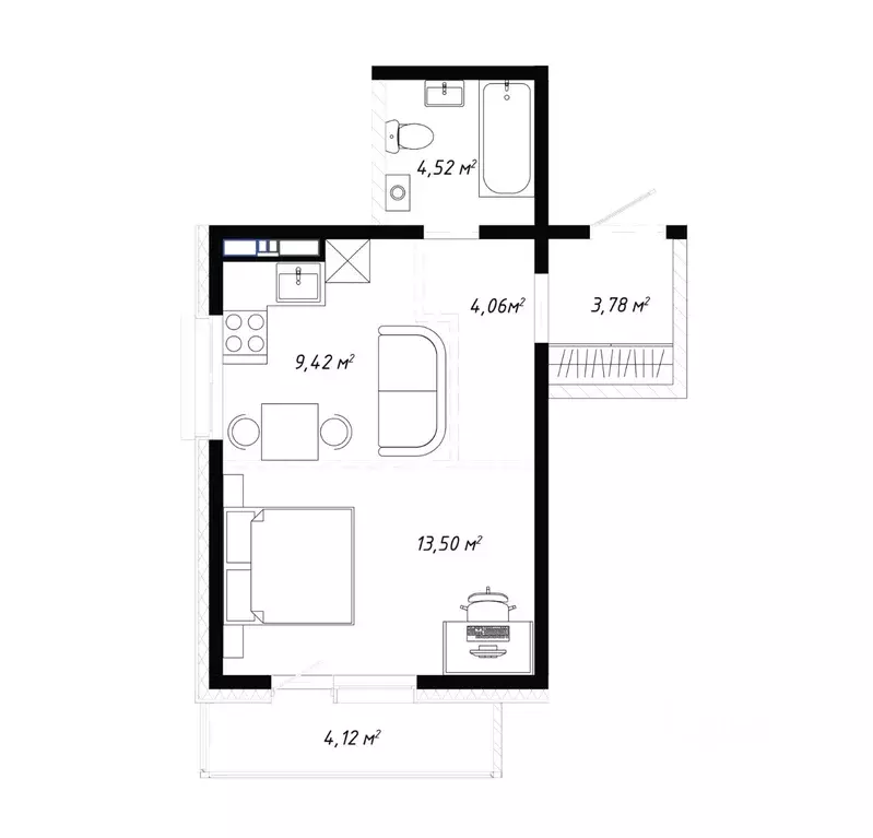 2-к кв. Иркутская область, Иркутск ул. Баррикад (39.4 м) - Фото 1