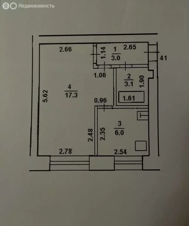 1-комнатная квартира: Уфа, Коммунистическая улица, 54 (29.4 м) - Фото 1