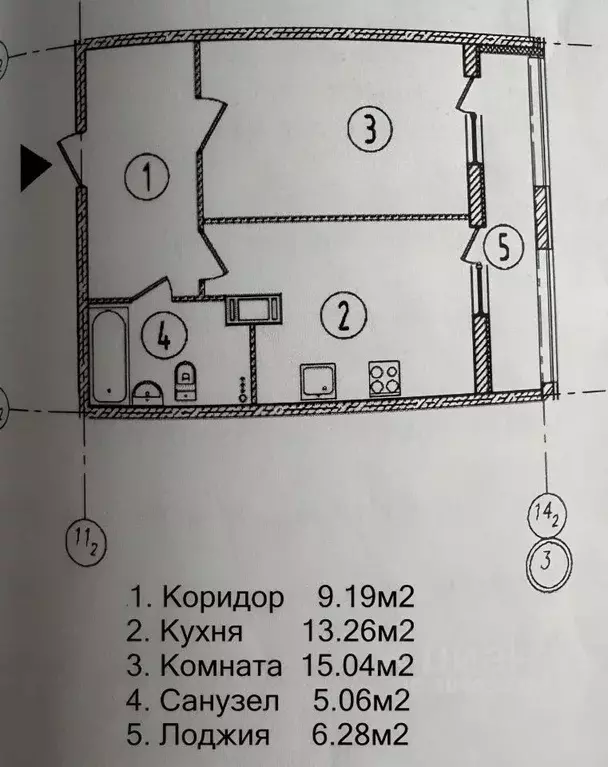 1-к кв. Санкт-Петербург ул. Парфеновская, 9к1 (42.55 м) - Фото 0