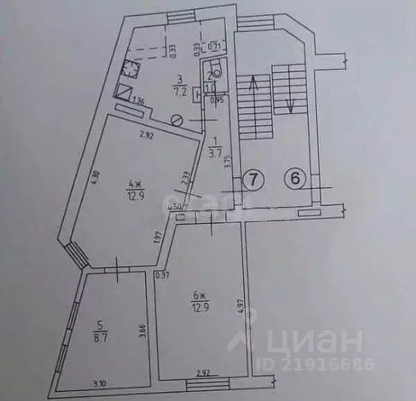 3-к кв. Калининградская область, Зеленоградск ул. Пугачева, 7 (47.7 м) - Фото 2