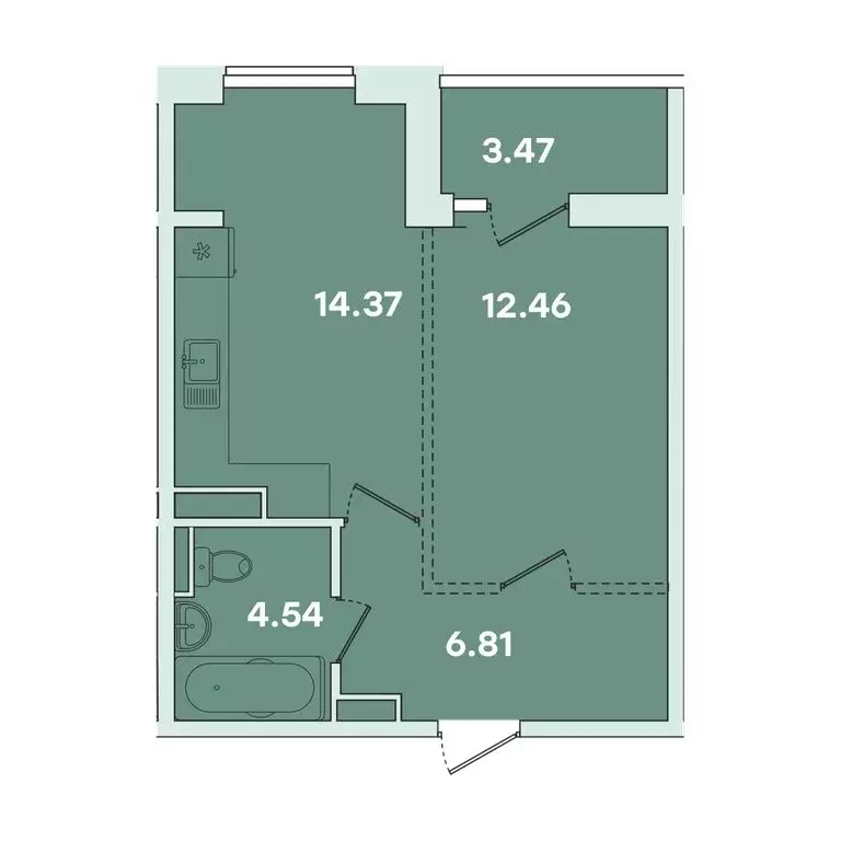 1-комнатная квартира: Иркутск, улица Петрова, 16 (41.65 м) - Фото 0