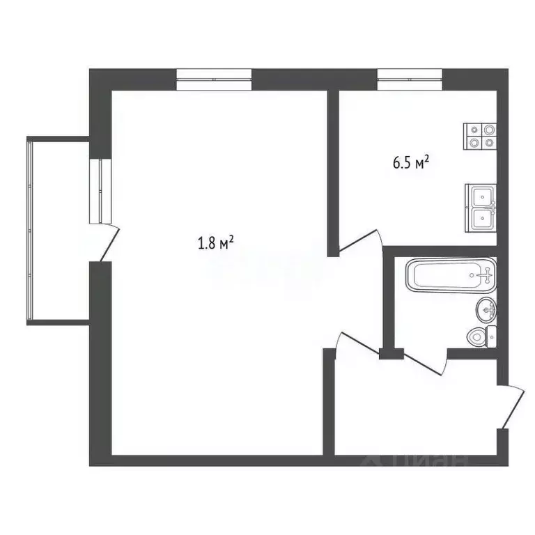 1-к кв. Севастополь ул. Казачья, 10 (36.0 м) - Фото 2