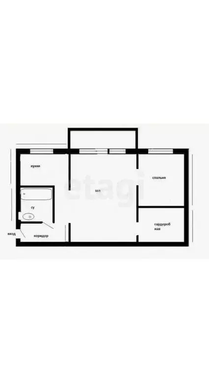 2-комнатная квартира: Тульская область, Щёкино, Спортивная улица, 7 ... - Фото 0