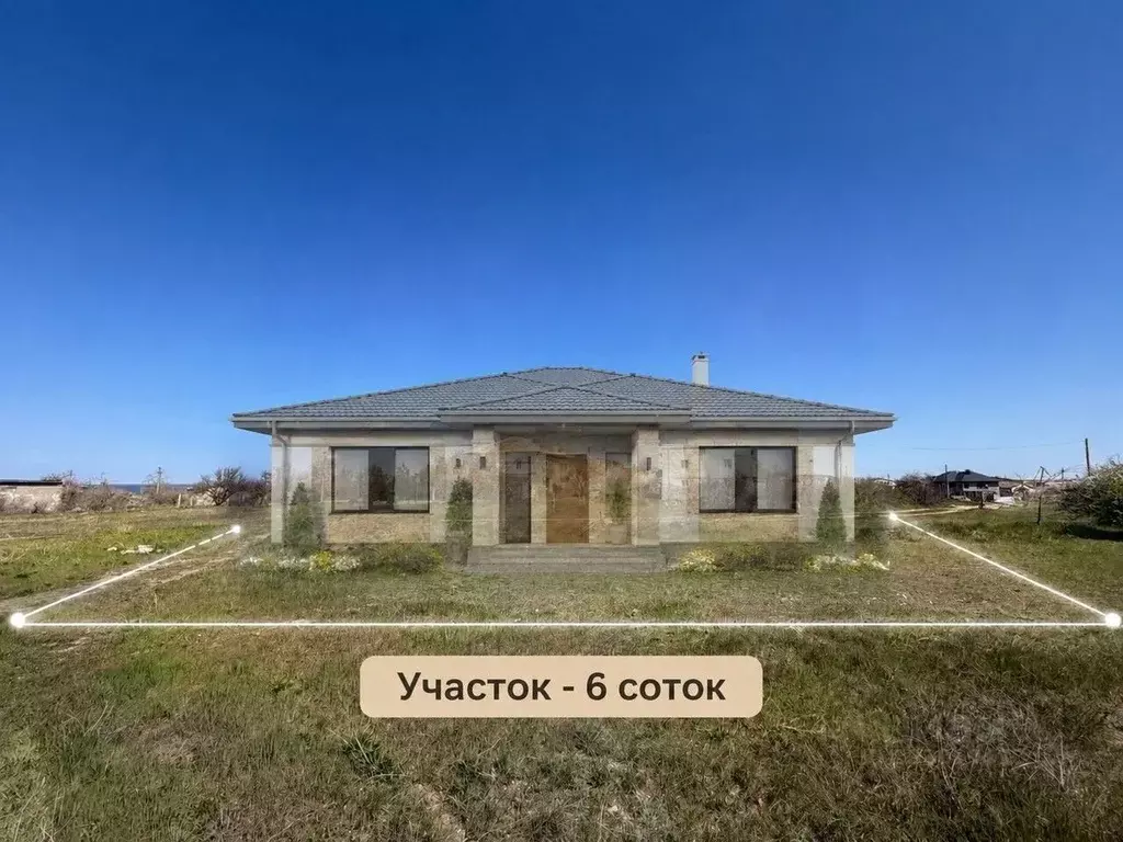 Участок в Крым, Черноморское пгт пер. Тихий (6.1 сот.) - Фото 1
