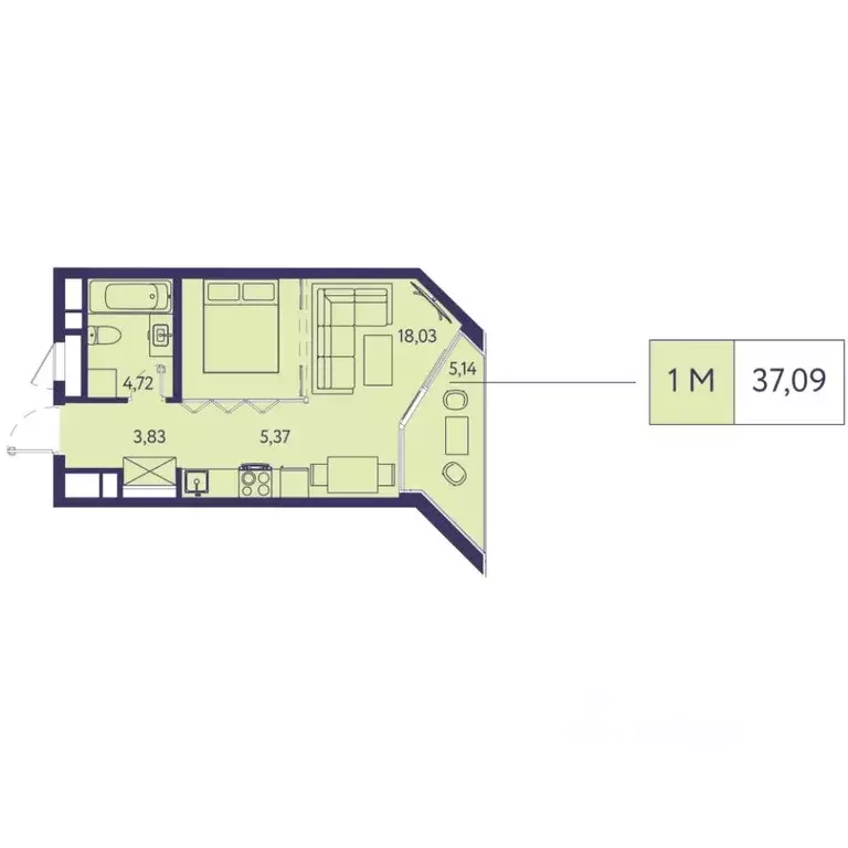 1-к кв. Крым, Ялта муниципальный округ, Виноградное пгт Новая Ливадия ... - Фото 1