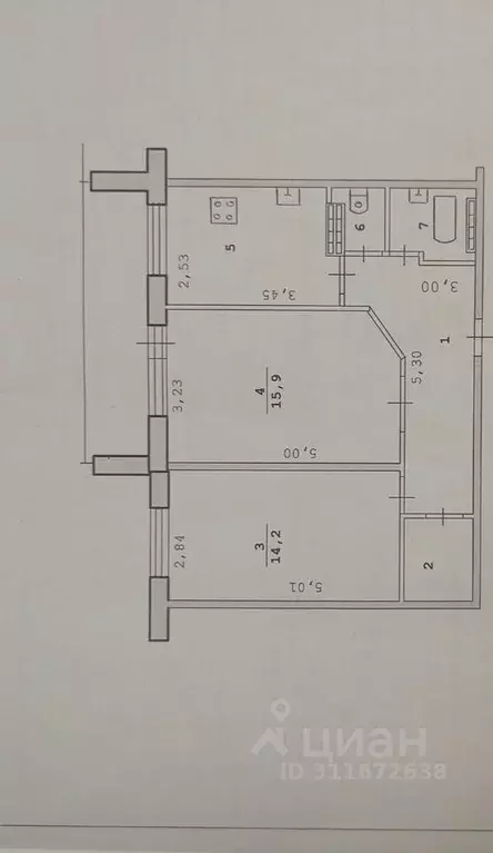 2-к кв. Волгоградская область, Волгоград Шекснинская ул., 46 (54.0 м) - Фото 0