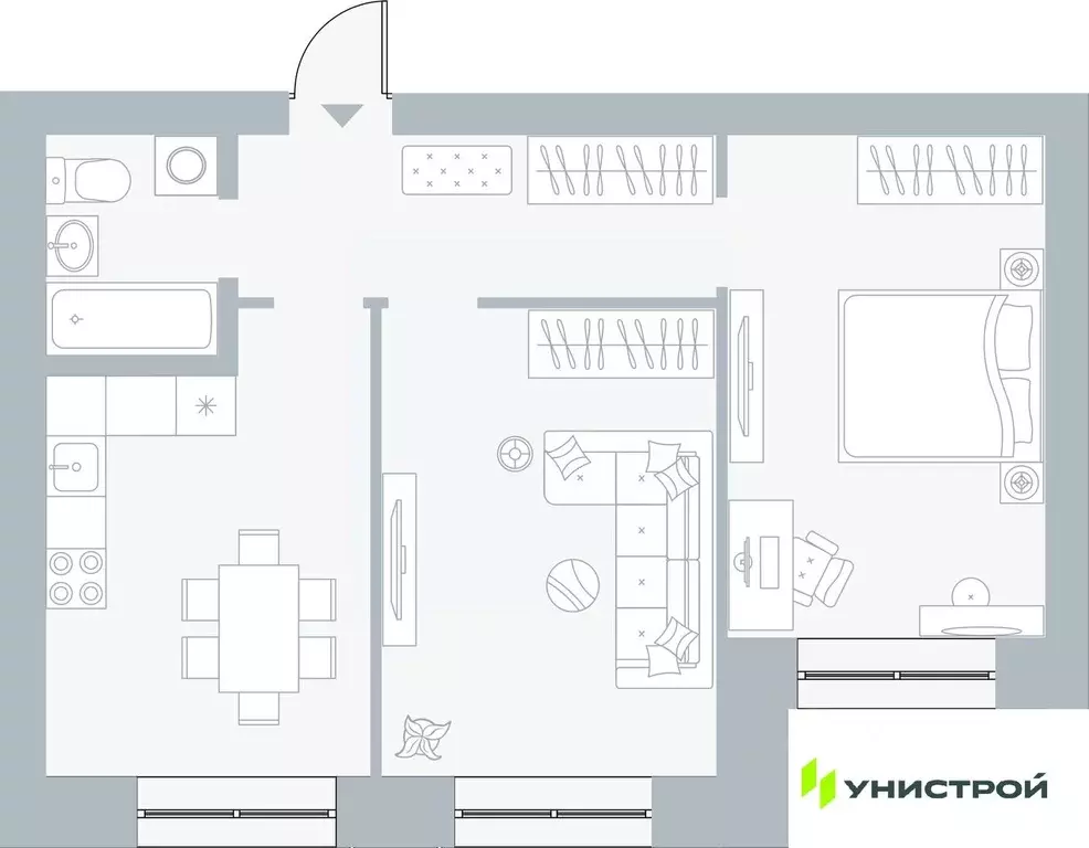 2-к кв. Пермский край, Пермь Рионская ул., 4А (56.11 м) - Фото 1