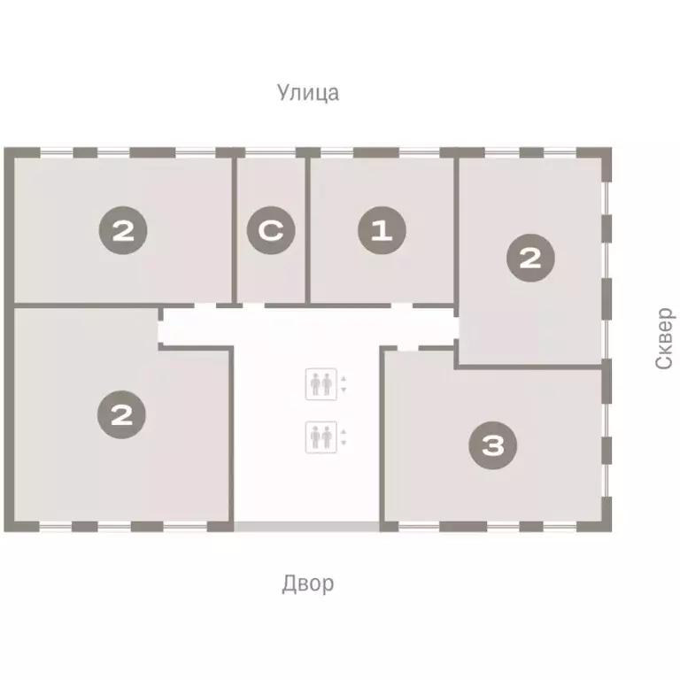 2-к кв. Курганская область, Курган Центральный жилрайон, Дом Кино ... - Фото 2