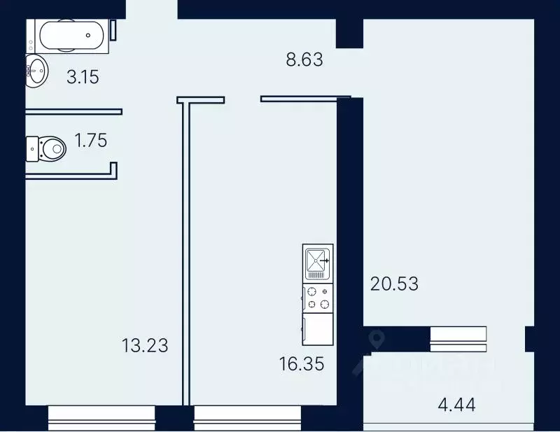2-к кв. Саратовская область, Саратов ул. Имени Николая Егорова (68.08 ... - Фото 1