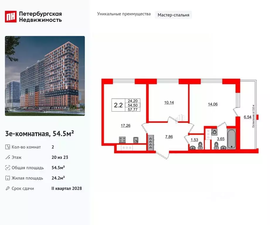 2-к кв. Ленинградская область, Всеволожский район, Свердловское ... - Фото 1