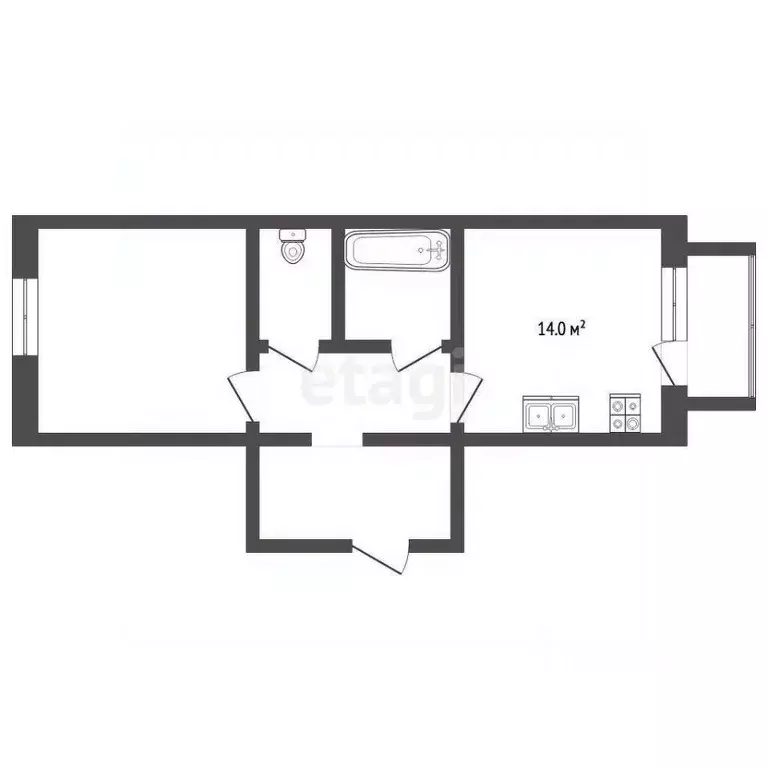 1-к кв. Архангельская область, Котлас ул. 70 лет Октября, 32 (52.0 м) - Фото 2