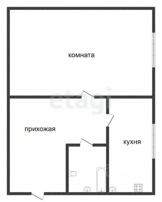 1-к кв. Воронежская область, Воронеж Семилукская ул., 36 (29.3 м) - Фото 2