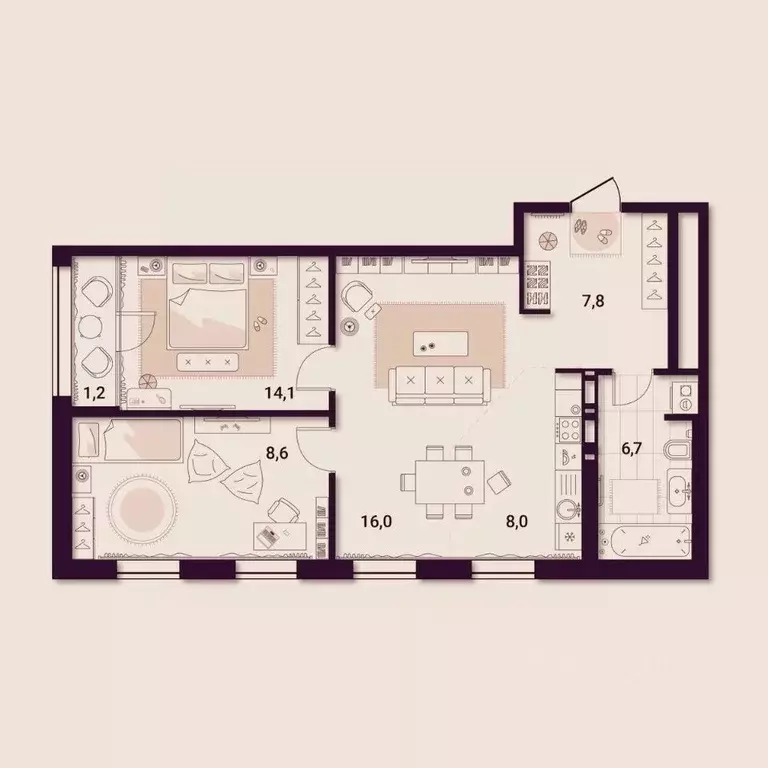 2-к кв. Приморский край, Артем ул. Куйбышева, 11А (65.75 м) - Фото 1