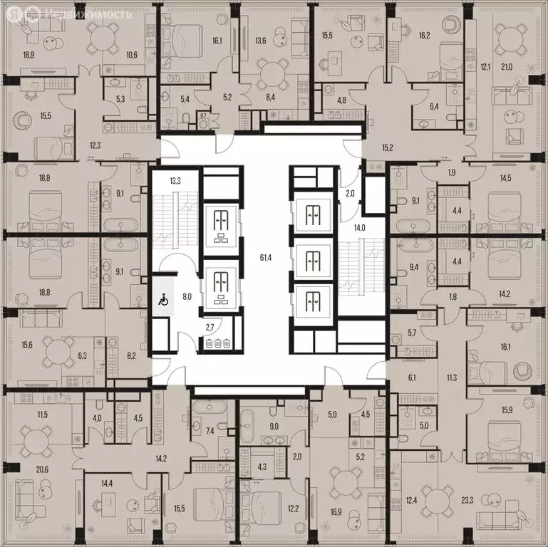 3-комнатная квартира: Москва, Летниковская улица, 11к1 (92.1 м) - Фото 1