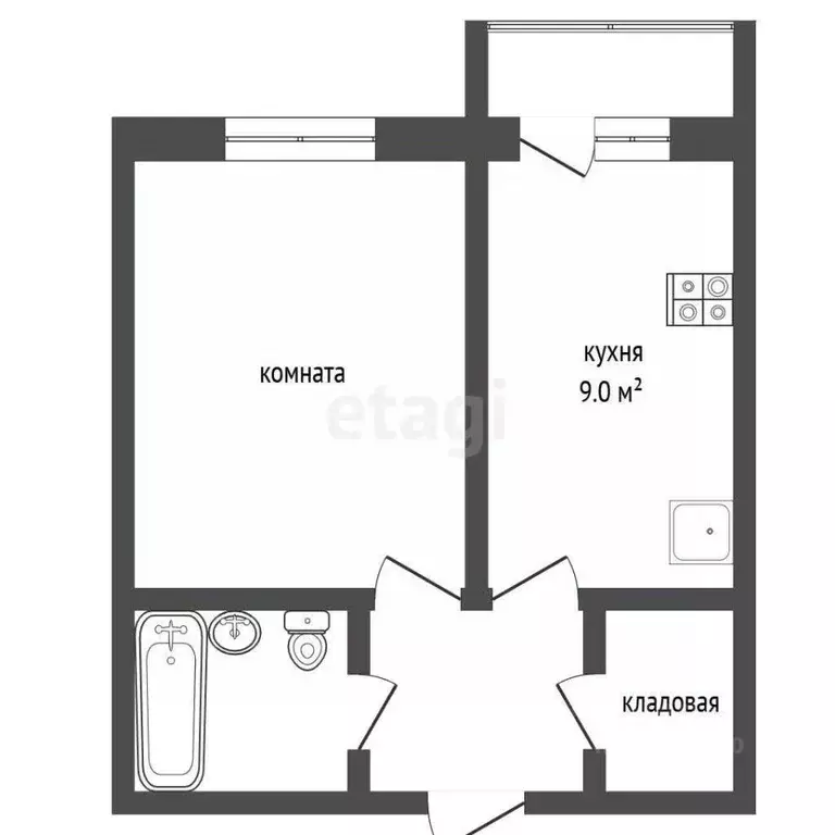 1-к кв. Ярославская область, Ярославль ул. Титова, 23 (36.6 м) - Фото 1