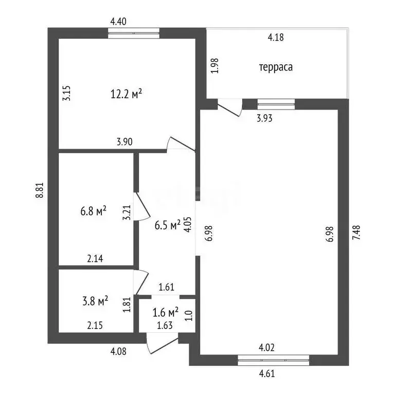 Дом в Бишмунча, улица Чапаева (69.7 м) - Фото 1