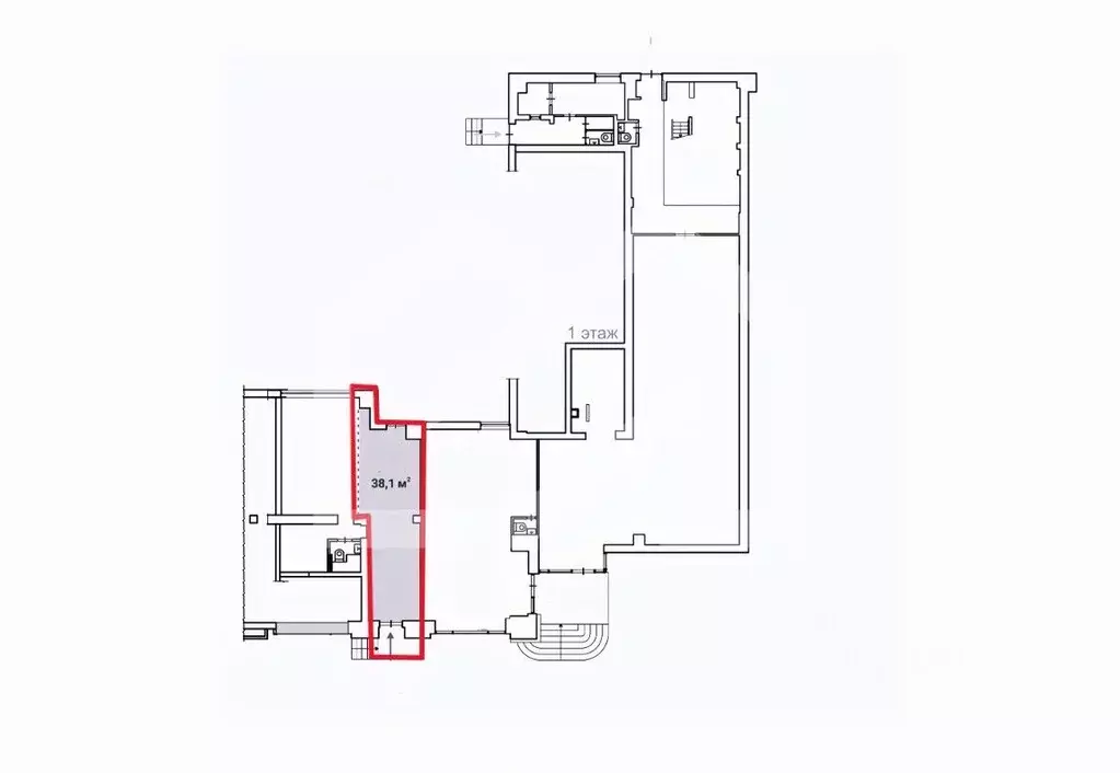 Торговая площадь в Москва Калужская пл., 1К1 (38 м) - Фото 2