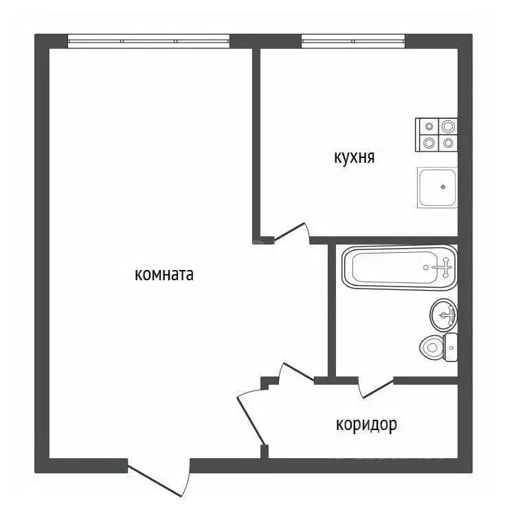 1-к кв. Воронежская область, Нововоронеж ул. Космонавтов, 8 (29.0 м) - Фото 2
