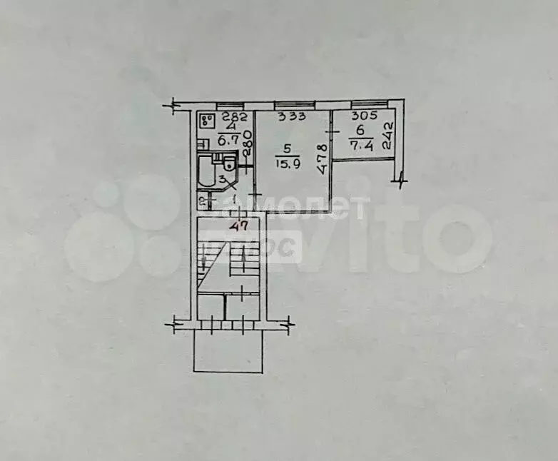 2-к. квартира, 36 м, 1/5 эт. - Фото 0