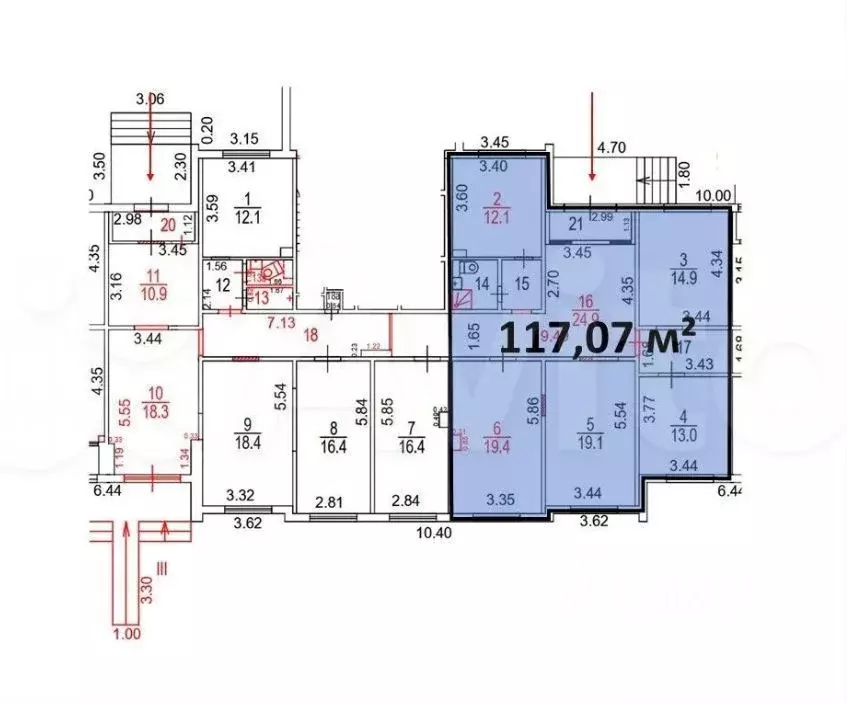 Помещение свободного назначения в Москва Кировоградская ул., 7 (117 м) - Фото 1