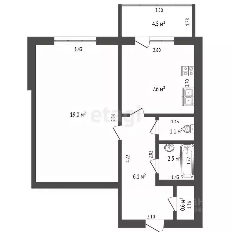1-к кв. Краснодарский край, Геленджик ул. Шевченко, 8 (37.2 м) - Фото 2