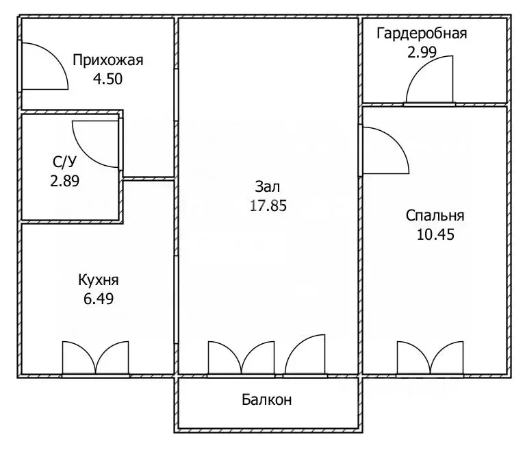 2-к кв. Ульяновская область, Ульяновск ул. Пушкарева, 34 (45.2 м) - Фото 2