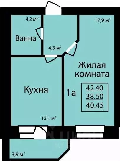 1-к кв. Тамбовская область, Тамбов ул. Имени С.И. Савостьянова, 3 ... - Фото 0